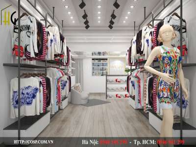 Thiết kế shop thời trang Mai Linh trọn gói 25m2